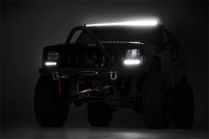 Rough Country Lift Kits & Suspension | 1350 Offroad - Rough Country Cree Black Series LED Light Bar, 50-in, Single Row, Curved, 19200 Lumens, 240 Watts, Spot Beam - 72750BL - Image 5