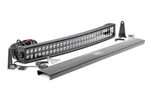 Rough Country Lift Kits & Suspension | 1350 Offroad - Rough Country Cree Black Series LED Light Bar, 30-in, Dual Row, Curved, 14400 Lumens, 180 Watts, Switch - 72930BL - Image 1