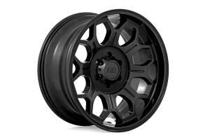 Rough Country Lift Kits & Suspension | 1350 Offroad - Rough Country Series 77 Wheel, One-Piece, Semi Gloss Black, 20x10-in, 6x5.5, 25mm Offset - 77202512 - Image 5