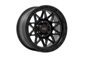 Rough Country Lift Kits & Suspension | 1350 Offroad - Rough Country Series 78 Wheel, Simulated Beadlock, Semi Gloss Black, 17x8.5-in, 5x4.5, 0mm Offset - 78170913B - Image 3