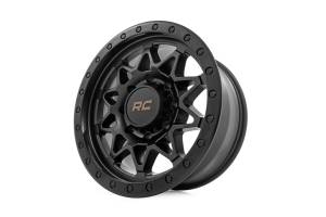 Rough Country Lift Kits & Suspension | 1350 Offroad - Rough Country Series 78 Wheel, Simulated Beadlock, Semi Gloss Black, 18x9-in, 8x170, 12mm Offset - 78181211B - Image 3
