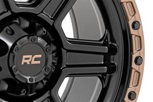 Rough Country Lift Kits & Suspension | 1350 Offroad - Rough Country Series 79 Wheel, One-Piece, Semi Gloss Black with Bronze Ring, 15x8-in, 5x4.5, 19mm Offset - 79150813 - Image 5