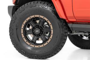 Rough Country Lift Kits & Suspension | 1350 Offroad - Rough Country Series 79 Wheel, One-Piece, Semi Gloss Black with Bronze Ring, 15x8-in, 5x5.5, 19mm Offset - 79150814 - Image 2