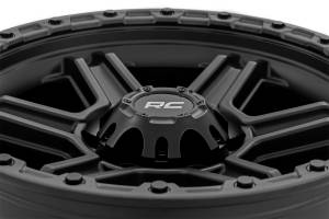 Rough Country Lift Kits & Suspension | 1350 Offroad - Rough Country Series 79 Wheel, One-Piece, Semi Gloss Black with Gunmetal Ring, 17x8.5-in, 6x5.5, 0mm Offset - 79170912B - Image 6
