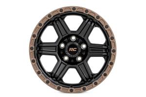Rough Country Lift Kits & Suspension | 1350 Offroad - Rough Country Series 79 Wheel, One-Piece, Semi Gloss Black with Bronze Ring, 17x8.5, 5x5.5, 0mm - 79170918 - Image 3