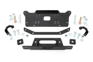 Rough Country Lift Kits & Suspension | 1350 Offroad - Rough Country Winch Mounting Plate, Steel, Black Powder Coated Finish - 92029 - Image 1