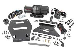 Rough Country Lift Kits & Suspension | 1350 Offroad - Rough Country Winch Mounting Plate, with RS4500S Winch, LED Light - 92063 - Image 1