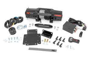 Rough Country Lift Kits & Suspension | 1350 Offroad - Rough Country Winch Mount System, 6500-LB Winch with Remote, UTV, Synthetic Rope - 92092 - Image 1