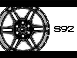 Rough Country Lift Kits & Suspension | 1350 Offroad - Rough Country One-Piece Series 96 Wheel, Machined, Gloss Black, 18X9 [5X5.5], +0mm - 92180914 - Image 1