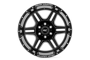 Rough Country Lift Kits & Suspension | 1350 Offroad - Rough Country One-Piece Series 96 Wheel, Machined, Gloss Black, 18X9 [5X5.5], +0mm - 92180914 - Image 4