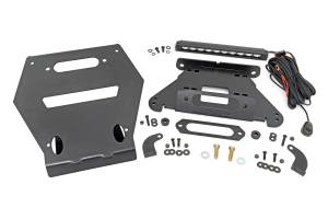 Rough Country Lift Kits & Suspension | 1350 Offroad - Rough Country Winch Mount System, Fit RC RS4500LB Winch PN[RS4500S], Black - 93140 - Image 1