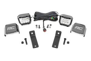 Rough Country Lift Kits & Suspension | 1350 Offroad - Rough Country LED Fog Light Kit, 2-in Chrome, Rear Mount, Wide Angle - 97083 - Image 1