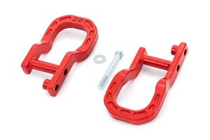 Rough Country Lift Kits & Suspension | 1350 Offroad - Rough Country Forged Tow Hooks, Red - RS134 - Image 1