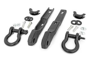 Rough Country Lift Kits & Suspension | 1350 Offroad - Rough Country Tow Hook To Shackle Conversion Kit, with D-Rings & Rubber Isolators, 3/4-in - RS160 - Image 1