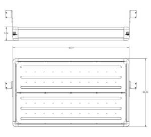 TeraFlex Jeep Suspension & Lift Kits | 1350 Offroad - TeraFlex JK4 Wasatch Rear Cargo Rack-Black Rails - 4820020 - Image 2