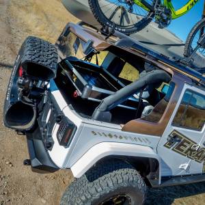 TeraFlex Jeep Suspension & Lift Kits | 1350 Offroad - TeraFlex JK4 Wasatch Rear Cargo Rack-Black Rails - 4820020 - Image 3