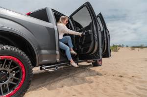 N-Fab Steps, Nerf Bars & Truck Accessories | 1350 Offroad - N-Fab Nerf Step 15-17 Ford F-150 SuperCrew 5.5ft Bed - Textured Black - Bed Access - 3in - F1596CC-6-TX - Image 1