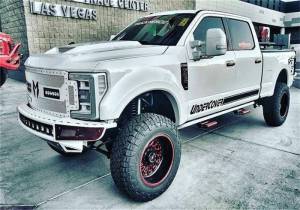 N-Fab Steps, Nerf Bars & Truck Accessories | 1350 Offroad - N-Fab M-RDS Front Bumper 2017 Ford F250/F350 Super Duty - Textured Black with Silver Skid Plate - F171MRDS-TX - Image 1