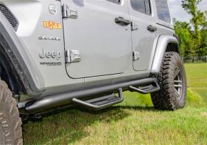N-Fab Steps, Nerf Bars & Truck Accessories | 1350 Offroad - N-Fab Podium LG 2019 Jeep Wrangler JT 4DR Truck - Full Length - Textured Black - 3in - HPJ1980T-TX - Image 5