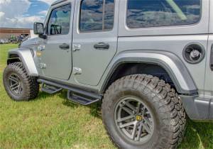 N-Fab Steps, Nerf Bars & Truck Accessories | 1350 Offroad - N-Fab Podium LG 2018 Jeep Wrangler JL 4DR SUV - Full Length - Textured Black - 3in - HPJ1866-TX - Image 2