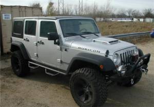 N-Fab Steps, Nerf Bars & Truck Accessories | 1350 Offroad - N-Fab Nerf Step 07-17 Jeep Wrangler JK 4 Door All - Textured Black - W2W - 3in - J0764 - Image 2