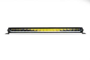 DV8 Offroad Bumpers & Jeep Accessories | 1350 Offroad - DV8 20in Halo Elite Single Row Light Bar with Accent Light - White/Amber - BE20SW105W-H - Image 1