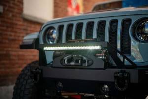 DV8 Offroad Bumpers & Jeep Accessories | 1350 Offroad - DV8 20in Halo Elite Single Row Light Bar with Accent Light - White/Amber - BE20SW105W-H - Image 3