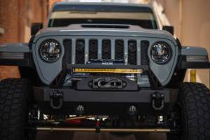 DV8 Offroad Bumpers & Jeep Accessories | 1350 Offroad - DV8 20in Halo Elite Single Row Light Bar with Accent Light - White/Amber - BE20SW105W-H - Image 10