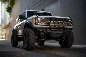 DV8 Offroad Bumpers & Jeep Accessories | 1350 Offroad - DV8 7in Halo Elite Round Light with Accent Halo - White/Amber - BE7RW108W-H - Image 3