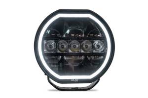 DV8 Offroad Bumpers & Jeep Accessories | 1350 Offroad - DV8 7in Halo Elite Round Light with Accent Halo - White/Amber - BE7RW108W-H - Image 5