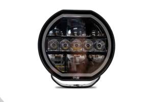 DV8 Offroad Bumpers & Jeep Accessories | 1350 Offroad - DV8 7in Halo Elite Round Light with Accent Halo - White/Amber - BE7RW108W-H - Image 8