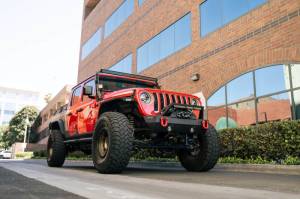 DV8 Offroad Bumpers & Jeep Accessories | 1350 Offroad - DV8 07-23 Jeep Wrangler/Gladiator JT/JK/JL FS-25 Stubby Front Bumper with Plated Bull Bar - FBJL-06 - Image 1