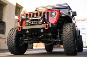 DV8 Offroad Bumpers & Jeep Accessories | 1350 Offroad - DV8 07-23 Jeep Wrangler/Gladiator JT/JK/JL FS-25 Stubby Front Bumper with Plated Bull Bar - FBJL-06 - Image 18