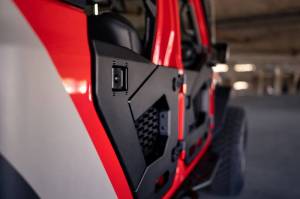 DV8 Offroad Bumpers & Jeep Accessories | 1350 Offroad - DV8 18-22 Jeep Wrangler JL/JT Spec Series Half Doors - Rear Set - HDJL-02R - Image 12