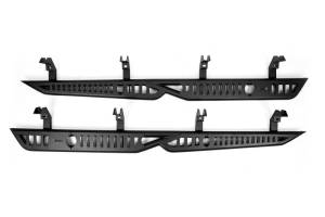 DV8 Offroad Bumpers & Jeep Accessories | 1350 Offroad - DV8 19-24 GMC Sierra 1500 Crew Cab OE Plus Side Steps - Black Steel - SRCS1-01 - Image 8