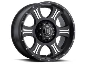ICON Alloys Shield, Satin Black, Machined, 20x9 / 8x180, 12mm Offset Wheel 1020908955MB