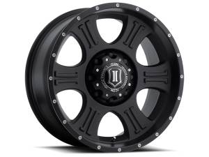ICON Alloys Shield, Satin Black, 20x9 / 8x180, 12mm Offset Wheel 1020908955SB