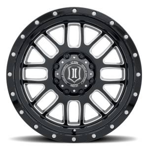 ICON Alloys Off-Road Wheels | 1350 Offroad - ICON Alloys Alpha, Gloss Black, Milled Windows, 20x9 / 8x180, 12mm Offset Wheel 1220908955GBMW - Image 2