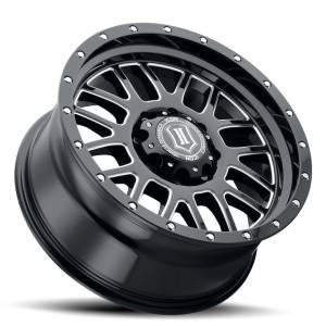 ICON Alloys Off-Road Wheels | 1350 Offroad - ICON Alloys Alpha, Gloss Black, Milled Windows, 20x9 / 8x180, 12mm Offset Wheel 1220908955GBMW - Image 3
