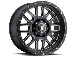 ICON Alloys Off-Road Wheels | 1350 Offroad - ICON Alloys Alpha, Satin Black, Milled Windows, 20x9 / 8x6.5, 19mm Offset Wheel 1220908057SBMW - Image 1