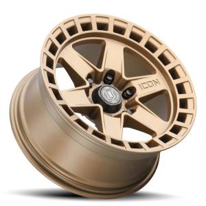 ICON Alloys Off-Road Wheels | 1350 Offroad - ICON Alloys Raider, Satin Brass, 17x8.5 / 6x135, 6mm Offset Wheel 3417856350BS - Image 4