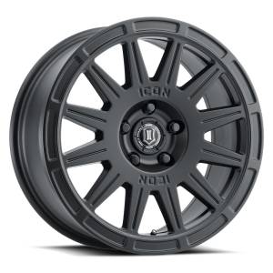 ICON Alloys Off-Road Wheels | 1350 Offroad - ICON Alloys Ricochet, Satin Black, 17x8 / 5x100, 38mm Offset Wheel 7017805060SB - Image 1
