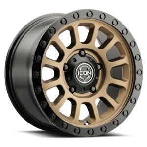 ICON Alloys Off-Road Wheels | 1350 Offroad - ICON Alloys Hulse, Satin Bronze w/ Gloss Black Lip & Bolts, 18x9 / 5x150, 25mm Offset Wheel 8018905560SBGB - Image 1