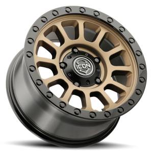 ICON Alloys Off-Road Wheels | 1350 Offroad - ICON Alloys Hulse, Satin Bronze w/ Gloss Black Lip & Bolts, 18x9 / 5x150, 25mm Offset Wheel 8018905560SBGB - Image 3