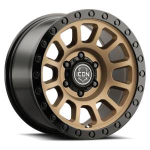 ICON Alloys Off-Road Wheels | 1350 Offroad - ICON Alloys Hulse, Satin Bronze w/ Gloss Black Lip & Bolts, 18x9 / 6x5.5, 0mm Offset Wheel 8018908350SBGB - Image 1