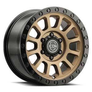 ICON Alloys Off-Road Wheels | 1350 Offroad - ICON Alloys Hulse, Satin Bronze w/ Gloss Black Lip & Bolts, 18x9 / 6x5.5, 25mm Offset Wheel 8018909060SBGB - Image 1