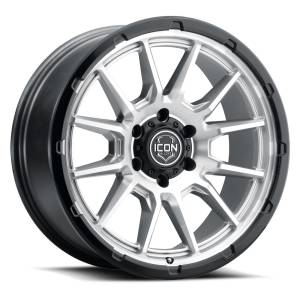 ICON Alloys Off-Road Wheels | 1350 Offroad - ICON Alloys Cajon, Silver Machined w/ Gloss Black Lip, 20x9 / 5x150, 16mm Offset Wheel 8320905556SMGB - Image 1