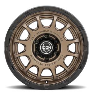 ICON Alloys Off-Road Wheels | 1350 Offroad - ICON Alloys Rancho, Satin Bronze w/ Gloss Black Lip, 17x8.5 / 6x5.5, 0mm Offset Wheel 8417858347SBGB - Image 2