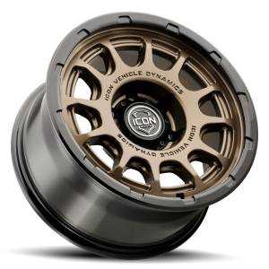 ICON Alloys Off-Road Wheels | 1350 Offroad - ICON Alloys Rancho, Satin Bronze w/ Gloss Black Lip, 17x8.5 / 6x5.5, 25mm Offset Wheel 8417859057SBGB - Image 3