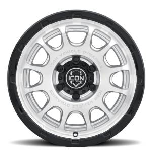 ICON Alloys Off-Road Wheels | 1350 Offroad - ICON Alloys Rancho, Silver Machined w/ Gloss Black Lip, 17x8.5 / 5x150, 25mm Offset Wheel 8417855557SMGB - Image 2
